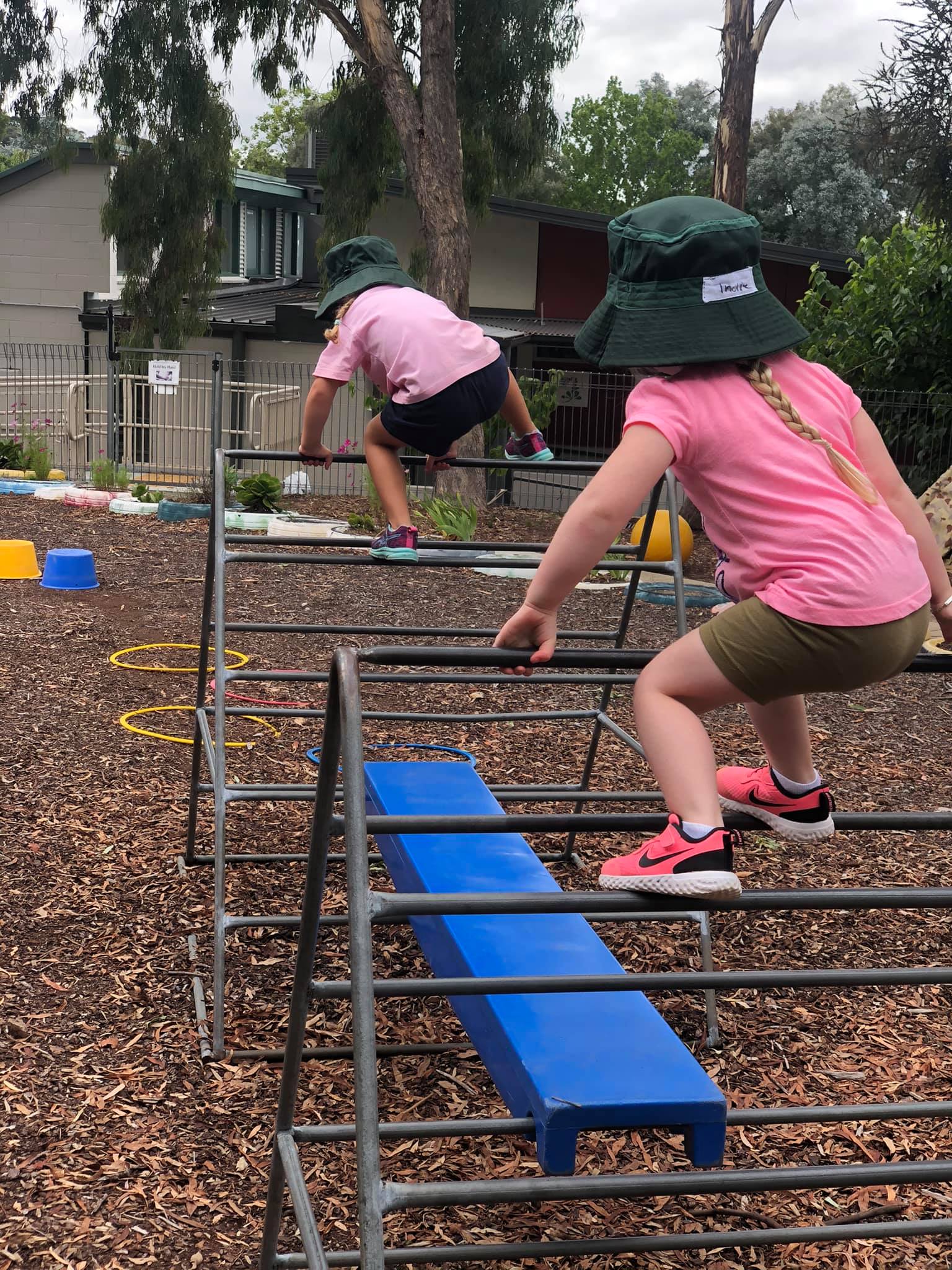 children playing at preschool