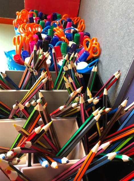 a photo of stationery on a desk