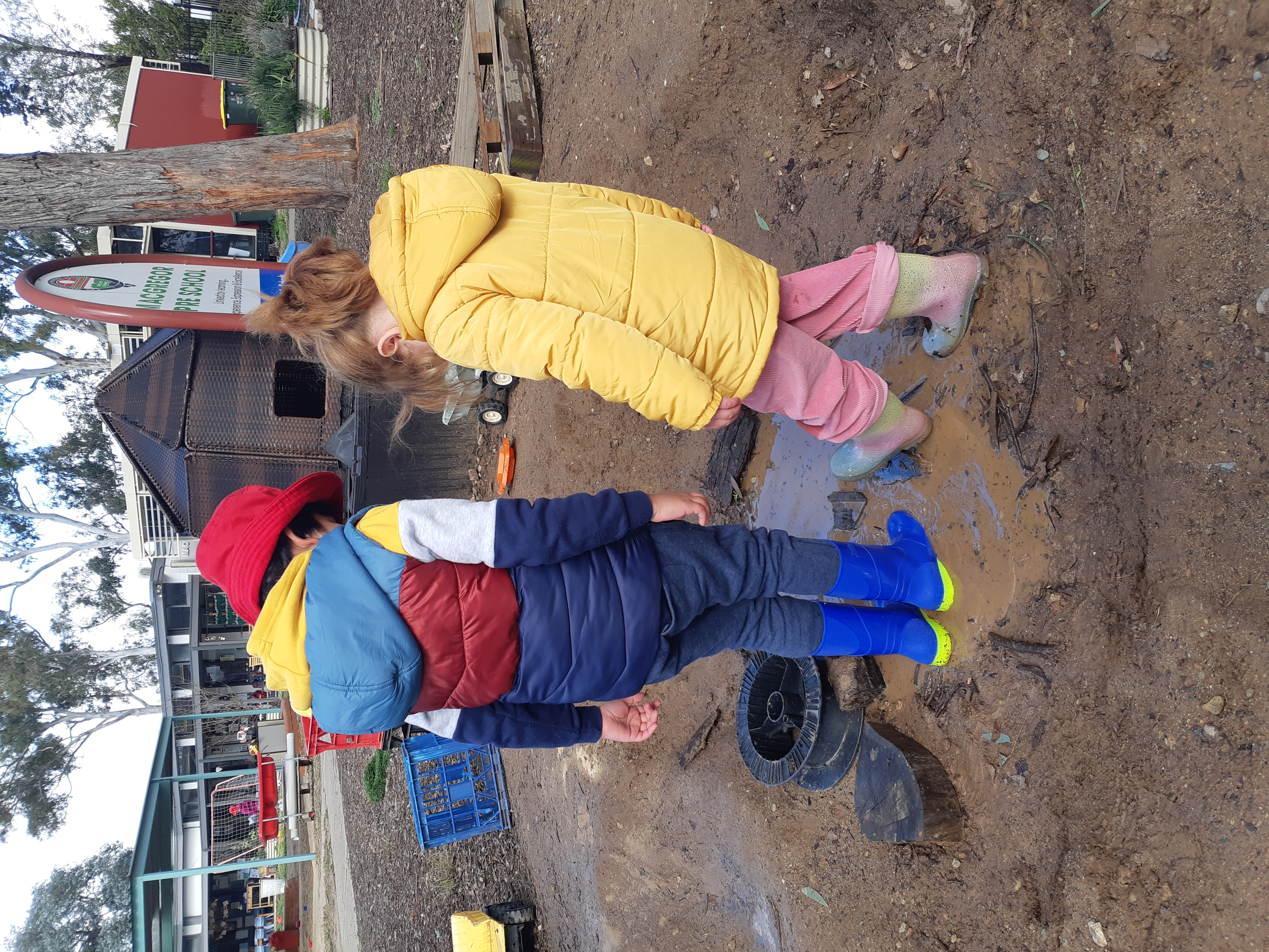 Jumping in puddles